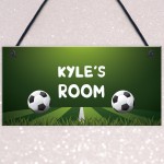 Personalised Football Boys Bedroom Sign Gift For Son Brother