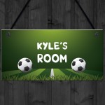 Personalised Football Boys Bedroom Sign Gift For Son Brother