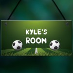 Personalised Football Boys Bedroom Sign Gift For Son Brother