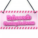 Girls Gaming Bedroom Sign PERSONALISED Girl Gamer Gift