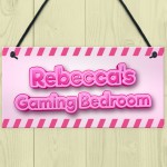 Girls Gaming Bedroom Sign PERSONALISED Girl Gamer Gift