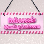 Girls Gaming Bedroom Sign PERSONALISED Girl Gamer Gift