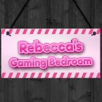 Girls Gaming Bedroom Sign PERSONALISED Girl Gamer Gift