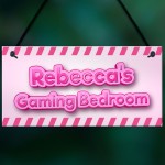 Girls Gaming Bedroom Sign PERSONALISED Girl Gamer Gift