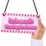 Girls Gaming Bedroom Sign PERSONALISED Girl Gamer Gift