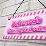 Girls Gaming Bedroom Sign PERSONALISED Girl Gamer Gift