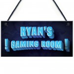 Gaming Room Sign PERSONALISED Man Cave Boys Bedroom Sign