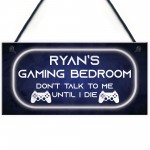 PERSONALISED Neon Effect Gaming Bedroom Sign PS4 Lover Gift