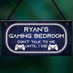 PERSONALISED Neon Effect Gaming Bedroom Sign PS4 Lover Gift