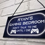 PERSONALISED Neon Effect Gaming Bedroom Sign PS4 Lover Gift