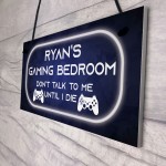 PERSONALISED Neon Effect Gaming Bedroom Sign PS4 Lover Gift