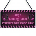 Girls Gaming Room Sign PERSONALISED Gamer Gift For Girl