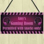 Girls Gaming Room Sign PERSONALISED Gamer Gift For Girl