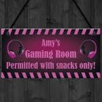 Girls Gaming Room Sign PERSONALISED Gamer Gift For Girl