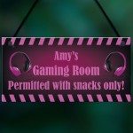 Girls Gaming Room Sign PERSONALISED Gamer Gift For Girl