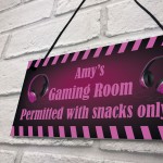 Girls Gaming Room Sign PERSONALISED Gamer Gift For Girl