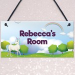 PERSONALISED Unicorn Bedroom Sign Girl Bedroom Nursery Decor