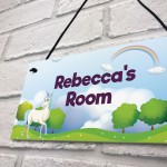 PERSONALISED Unicorn Bedroom Sign Girl Bedroom Nursery Decor