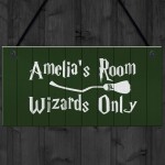 Personalised Wizard Magic Theme Bedroom Door Sign Novelty Gift