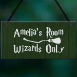 Personalised Wizard Magic Theme Bedroom Door Sign Novelty Gift