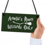 Personalised Wizard Magic Theme Bedroom Door Sign Novelty Gift