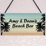 Personalised Beach Bar Sign Novelty Home Bar Decor Signs