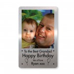 Happy Birthday Grandad PERSONALISED Photo Wallet Card Insert