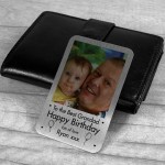 Happy Birthday Grandad PERSONALISED Photo Wallet Card Insert