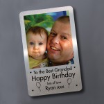 Happy Birthday Grandad PERSONALISED Photo Wallet Card Insert