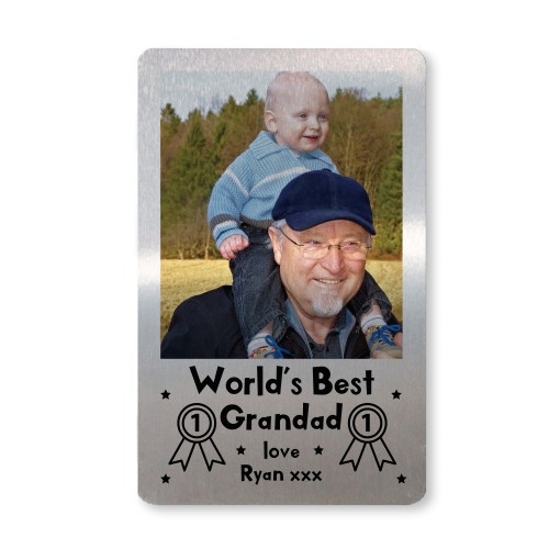 PERSONALISED Photo Wallet Card Best Grandad Birthday Xmas