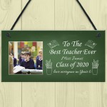 PERSONALISED Best Teacher Ever Photo Plaque Thankyou Birthday