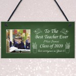 PERSONALISED Best Teacher Ever Photo Plaque Thankyou Birthday