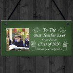 PERSONALISED Best Teacher Ever Photo Plaque Thankyou Birthday