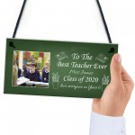 PERSONALISED Best Teacher Ever Photo Plaque Thankyou Birthday