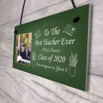 PERSONALISED Best Teacher Ever Photo Plaque Thankyou Birthday