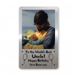 PERSONALISED Photo Metal Wallet Card Novelty Uncle Birthday Gift