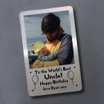 PERSONALISED Photo Metal Wallet Card Novelty Uncle Birthday Gift