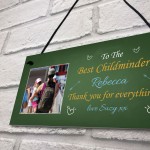 Best Childminder PERSONALISED Photo Plaque Thank You Birthday