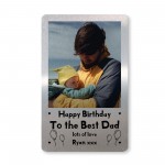 PERSONALISED Photo Metal Wallet Card Insert Dad Birthday Gift