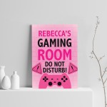 PINK Gaming Room Sign PERSONALISED Girls Bedroom Sign Gift