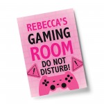 PINK Gaming Room Sign PERSONALISED Girls Bedroom Sign Gift