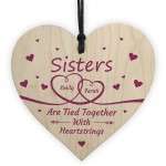 Personalised Sister Gifts Wooden Heart Keepsake Birthday Gifts