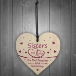 Personalised Sister Gifts Wooden Heart Keepsake Birthday Gifts