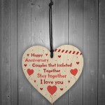 Post Lockdown Anniversary Gift Wood Heart Quarantine Funny Gift 