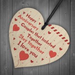 Post Lockdown Anniversary Gift Wood Heart Quarantine Funny Gift 