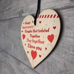 Post Lockdown Anniversary Gift Wood Heart Quarantine Funny Gift 