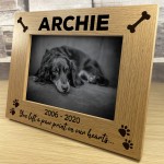 Personalised Pet Wooden Photo Frame Gift Dog Puppy Memorial