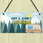 PERSONALISED Caravan Sign For Birthday Christmas Family Plaque