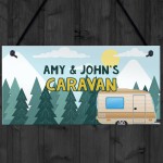 PERSONALISED Caravan Sign For Birthday Christmas Family Plaque