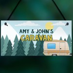 PERSONALISED Caravan Sign For Birthday Christmas Family Plaque